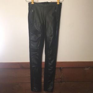 Vegan leather leggings